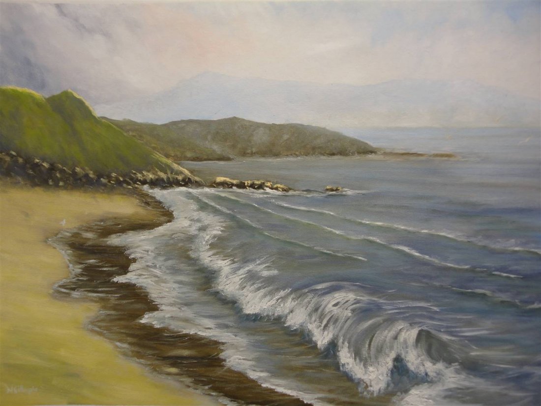 Wendy Gillespie,Northland Beach,Oil on Canvas,18''x 26''