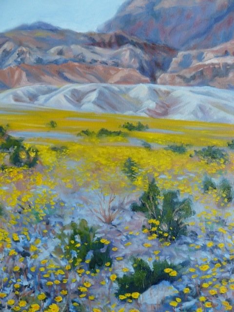 "Death Valley Bloom", Artist: Trevlyn Williams, Oil on canvas