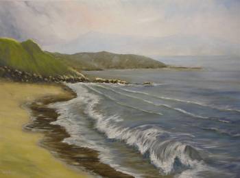 Wendy Gillespie,Northland Beach,Oil on Canvas,18''x 26''