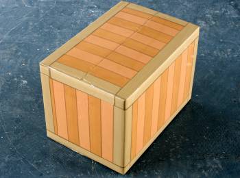 Leo Fitzmaurice, Chest, 2016, cardboard box, parcel tape, 31.5x46.5x32cm