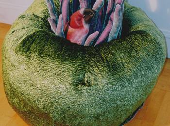 40" diameter plush Sea Anemone by Virginia Stearns